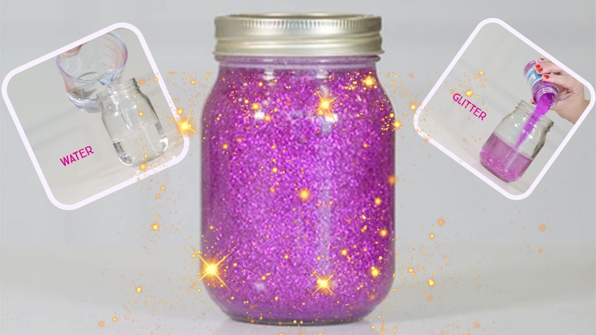 DIY glittercalm down jar tutorial